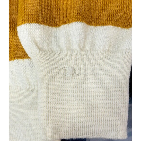 Club Room Men's Sweater Merino Wool Blend Crew Neck Striped Pullover Cream XL - Picture 8 of 11